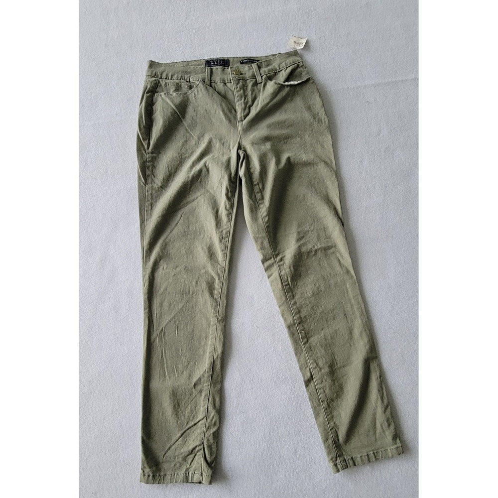 CHARTER CLUB, 16 P, PETITE GREEN BRISTOL SKINNY ANKLE JEANS PANTS STRETCH, EUC